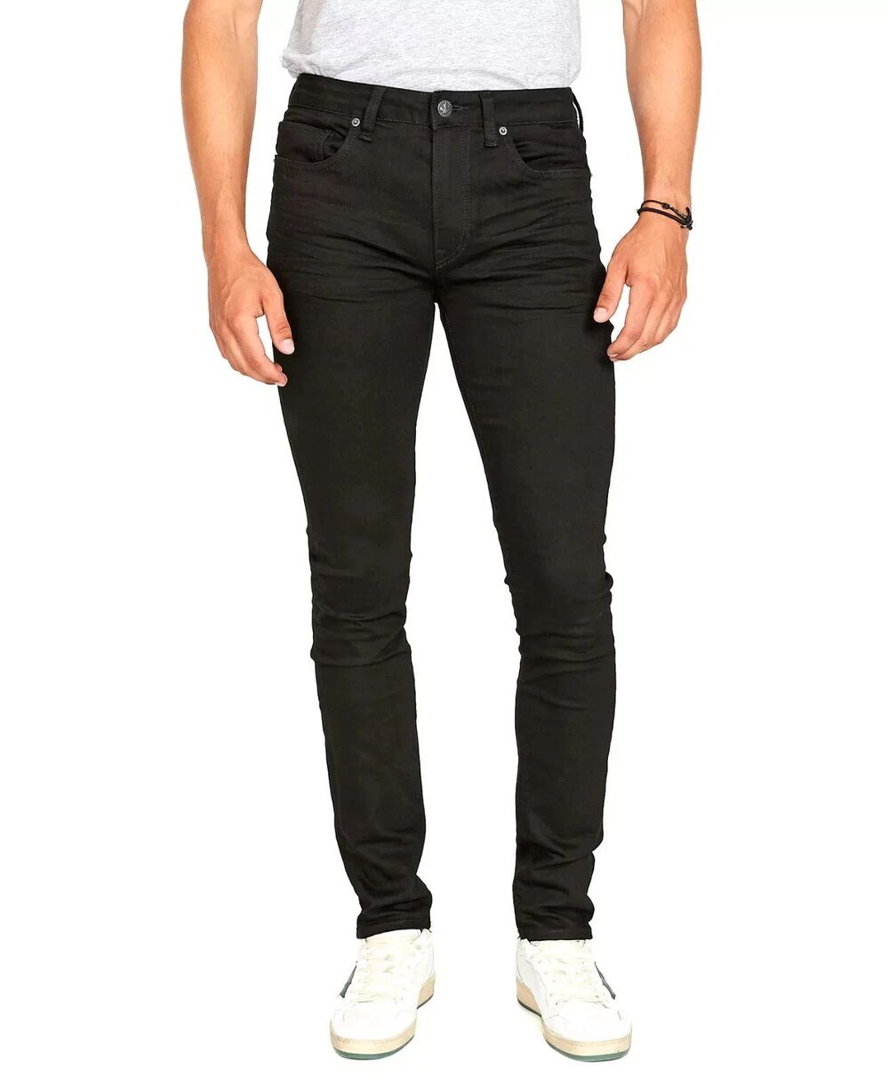 Lazer Jeans Mens Size 33x30 Black Skinny Fit Stretch Denim